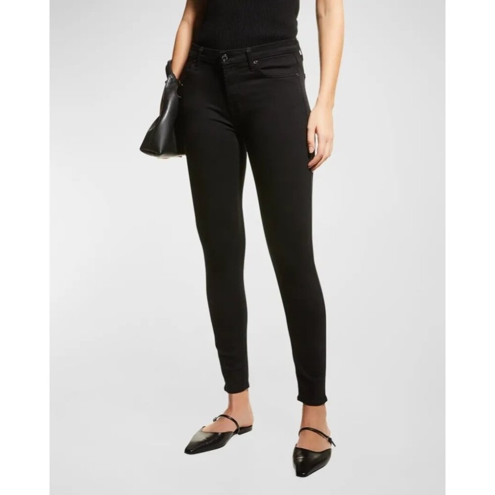 7 For All Mankind size 32 The Ankle Skinny BLACK